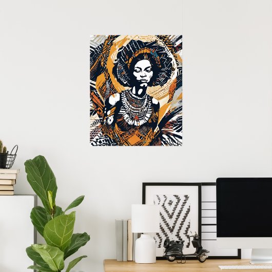 Geist der Ehe - Afrozentrischer Stammeport Poster (Heimbüro)