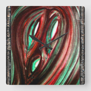 Geist der Einsamkeit Quadratische Wanduhr