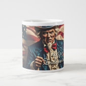 Geist der Freiheit in Rot, Weiß und Blau Jumbo-Tasse (Vorderseite)