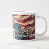 Geist der Freiheit in Rot, Weiß und Blau Jumbo-Tasse (Rechts)