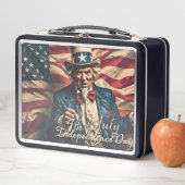 Geist der Freiheit in Rot, Weiß und Blau Metall Brotdose (Beispiel)