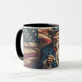Geist der Freiheit in Rot, Weiß und Blau Tasse (Vorderseite Links)