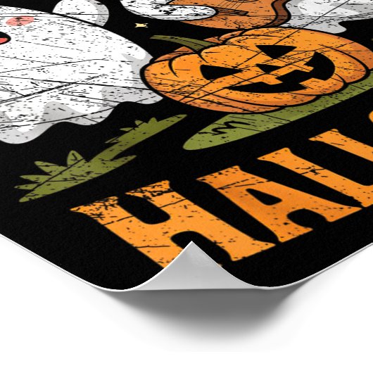 Geist, der für Halloween-Liebhaber Gitarre spielt Poster (Ecke)