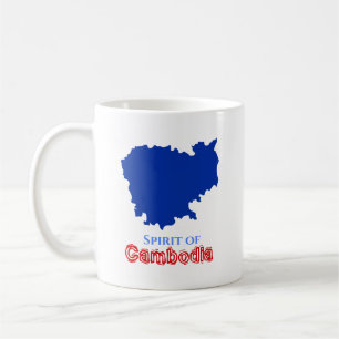 Geist der Kambodscha Blaue Karte Kaffeetasse