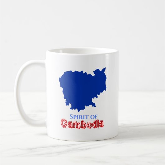 Geist der Kambodscha Blaue Karte Kaffeetasse (Links)