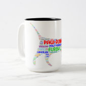Geist der Katze Zweifarbige Tasse (Vorderseite Links)
