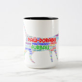 Geist der Katze Zweifarbige Tasse (Mittel)