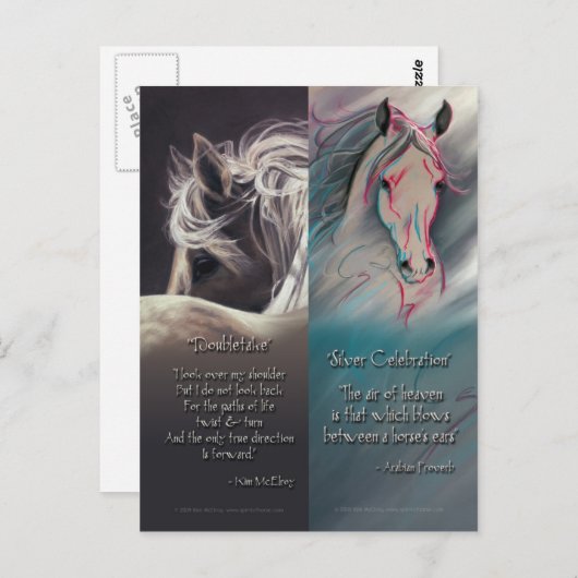 Geist der Lesezeichen Postkarte (Vorne/Hinten)