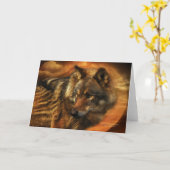 Geist der Mondwolf ArtCard Karte (Gelbe Blume)