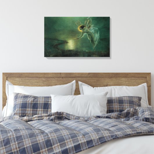 Geist der Nacht von Grimshaw, Viktorianische Fee Leinwanddruck (Insitu (Schlafzimmer))