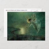 Geist der Nacht von Grimshaw, Viktorianische Fee Postkarte (Vorne/Hinten)