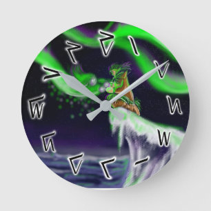 Geist der Nordlichtmauer Runde Wanduhr