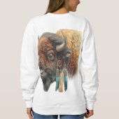 Geist der Prärie: Heiliger Büffel Sweatshirt (Rückseite)