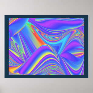 Geist der Sommerbrise Abstract 3D Rainbowart Poster