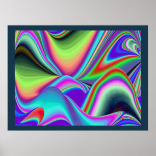 Geist der Sommerbrise Abstract 3D Rainbowart Poster