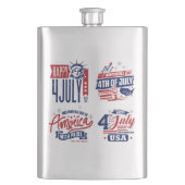 Geist der Unabhängigkeit Amerikanische Unabhängigk Flachmann (Vorderseite)