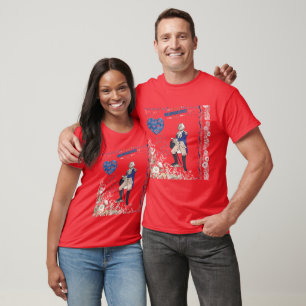 Geist der Unabhängigkeit leuchtet rot lebendig T-Shirt