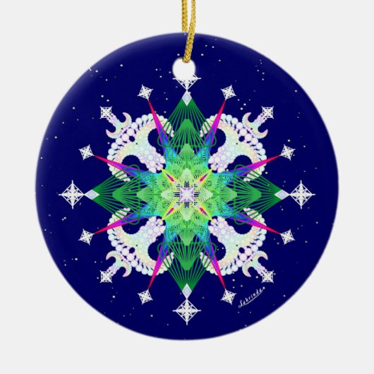 Geist der Weihnachten Keramikornament (Vorne)