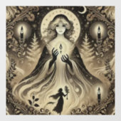 Geist der Weihnachts vergangene Kerze Fensteraufkleber (Blatt)