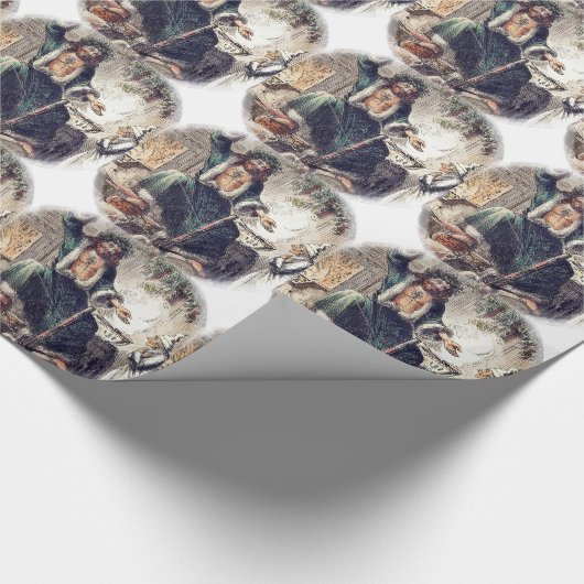 Geist der Weihnachtsgeschenk mit Scrooge Geschenkpapier (Ecke)