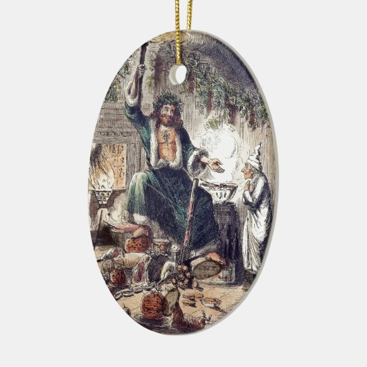 Geist der Weihnachtsgeschenk mit Scrooge Keramik Ornament (Links)