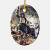 Geist der Weihnachtsgeschenk mit Scrooge Keramik Ornament (Vorne)