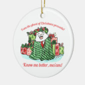 Geist der Weihnachtsgeschenke Keramik Ornament (Links)