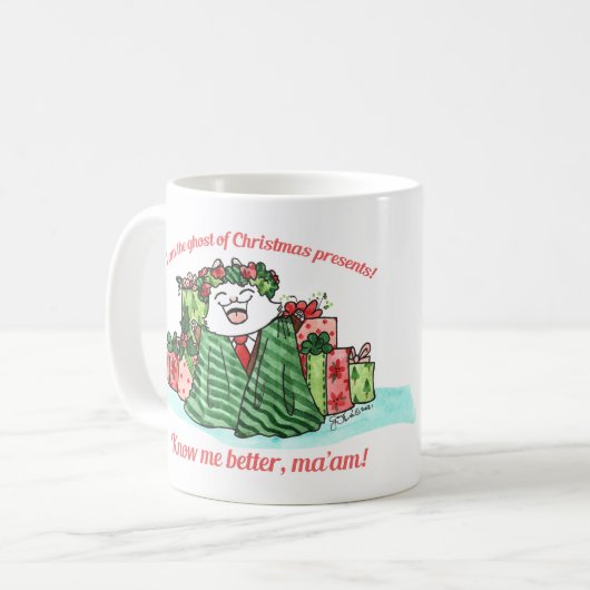 Geist der Weihnachtsgeschenke Tasse (Vorderseite Links)