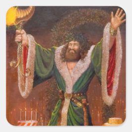 Geist der Weihnachtszeit Quadratischer Aufkleber