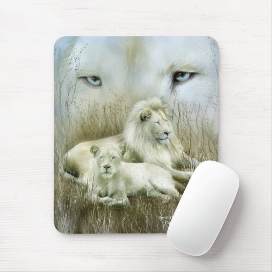 Geist der weißen Löwen Mousepad (Mit Mouse)