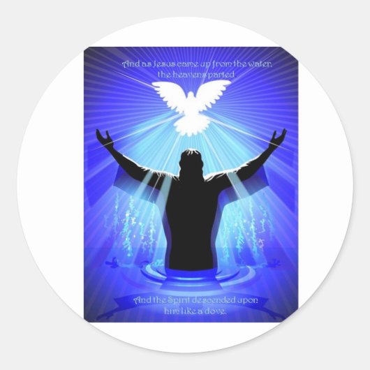 Geist, der wie eine Taube absteigt Runder Aufkleber (Vorderseite)