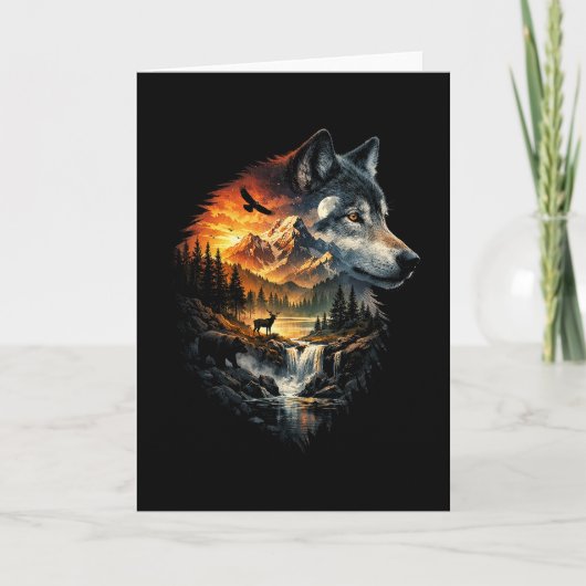 Geist der Wildnis Feiertagskarte (Vorderseite)