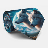 Geist der Wölfe Männer Krawatte (Gerollt)