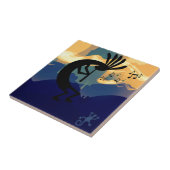 Geist der Wüste Kokopelli Landschaft Aquamarine Mu Fliese (Seite)