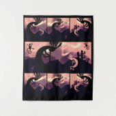 Geist der Wüste Kokopelli Landschaft Erdton M Wandteppich (Vorderseite)