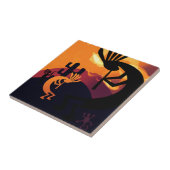 Geist der Wüste Kokopelli Landschaft Sonnenunterga Fliese (Seite)