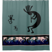 Geist der Wüste Kokopelli Landschaft Twilight 2 Duschvorhang (Vorderseite)