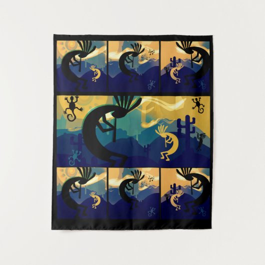 Geist der Wüste Kokopelli Medium Wandteppich (Vorderseite)