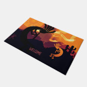 Geist der Wüstenlandschaft Kokopelli Sonnenunterga Fußmatte (Schrägansicht)