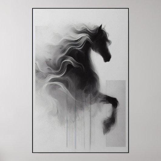 Geist des Abstrakten Smoky-Stallions Poster (Vorne)