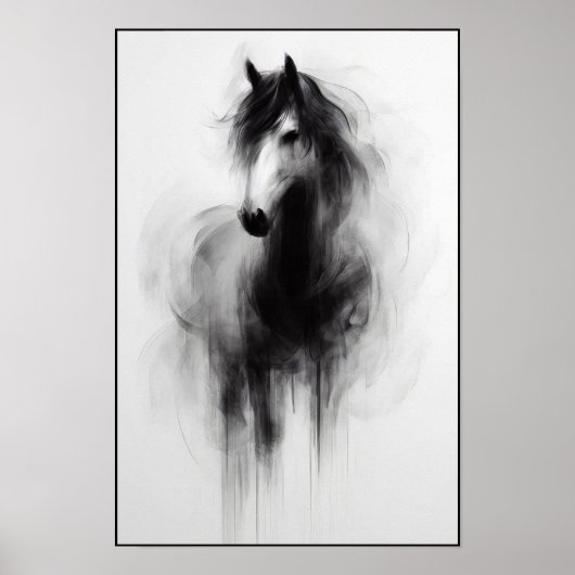 Geist des Abstrakten Smoky-Stallions Poster (Vorne)