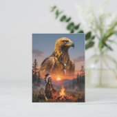 Geist des Adlers RSVP Karte (Stehend Vorderseite)