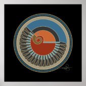 Geist des Adlerschwarzen Hintergrunds Poster (Vorne)