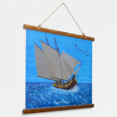 Geist des Dana-Punktes Wandteppich Mit Holzrahmen (Gewinkelt)