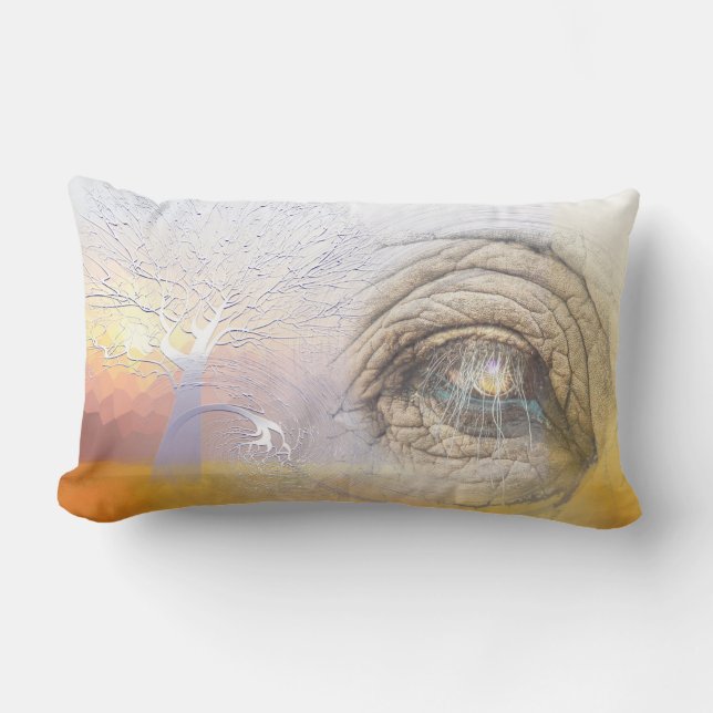 Geist des Elefanten Lendenkissen (Vorderseite)