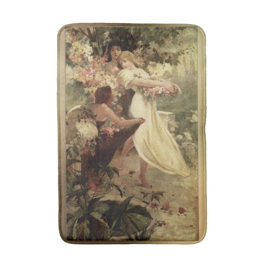 Geist des Frühlings von Alphonse Mucha Badematte (Vorderseite Vertikal)