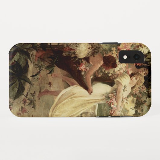 Geist des Frühlings von Alphonse Mucha Case-Mate iPhone Hülle (Rückseite (Horizontal))