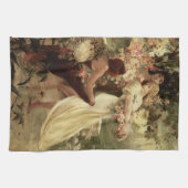 Geist des Frühlings von Alphonse Mucha Geschirrtuch (Horizontal)
