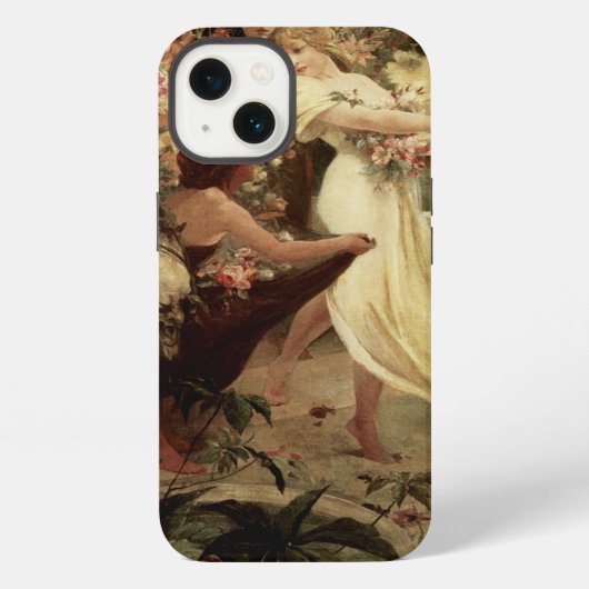 Geist des Frühlings von Alphonse Mucha iPhone Hülle (Rückseite)