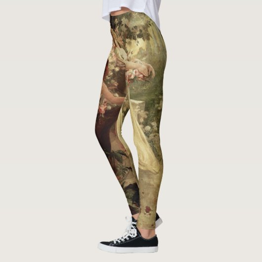 Geist des Frühlings von Alphonse Mucha Leggings (Links)